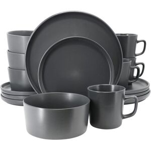 Elama Luxmatte Dark Grey 16pc Dinnerware Set Grey NoSize