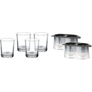 Godinger Chateau Dof Glasses (Set Of 4 With 2 Ice Molds) Clear NoSize