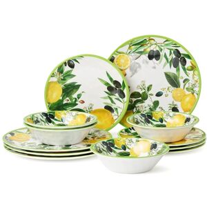Certified International Limone Melamine 12pc Dinnerware Set NoColor NoSize