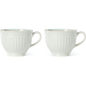 Lenox French Perle Groove Blue 2Pc Latte Mug Set Blue NoSize