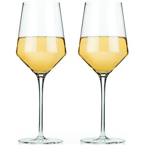 Viski Raye Set of 2 Crystal Chardonnay Glasses NoColor NoSize