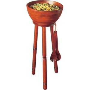 Woodard & Charles 4pc Caesar Salad Stand Bowl with Servers Set NoColor NoSize