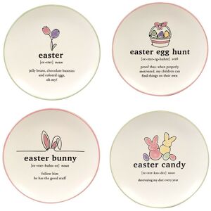 Certified International Set of 4 Easter Words Canape Plates NoColor NoSize