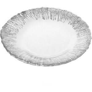 Alice Pazkus Set of Four 11in Dinner Plates With Flashy Silver Design Silver NoSize