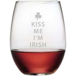 susquehanna Kiss Me I'm Irish Set of 4 21oz Stemless Wine Glasses NoColor NoSize