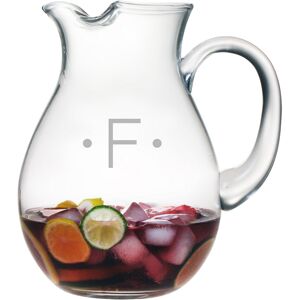 Susquehanna Glass Monogrammed 80oz Dot Classic Round Pitcher, (A-Z) NoColor n