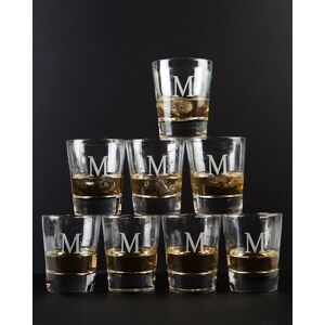 Susquehanna Glass Monogrammed Set of 8 DOF Glasses, (A-Z) NoColor r