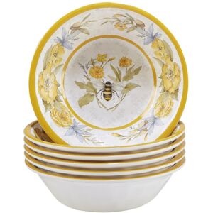 Certified International Bee Sweet Melamine All Purpose Bowls (Set of 6) Multicolor NoSize