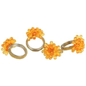 Tiramisu Sunkissed Bloom Napkin Rings Orange NoSize