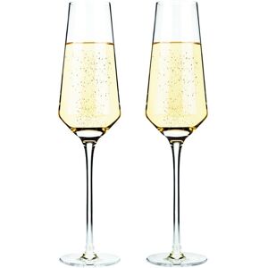 Viski Raye Crystal Set of 2 Champagne Flutes NoColor NoSize