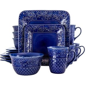 Elama Lotus 16pc Square Dinnerware Set NoColor NoSize