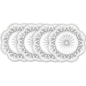 Godinger Set of 4 Dublin Crystal Canape Plates NoColor NoSize