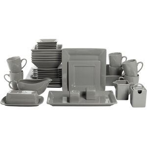 10 Strawberry Street Nova Square 40pc Dinnerware Set Gray NoSize