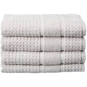 Apollo Towels Turkish Waffle Terry Set of 4 Hand Towels Silver NoSize Apollo Towels Turkish Waffle Terry Set of 4 Hand Towels Silver NoSize