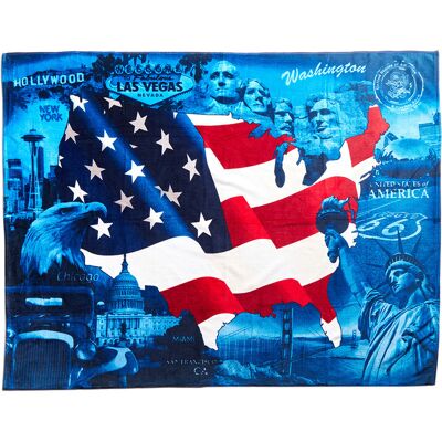 Dhler Dohler America the Beautiful Beach Towel for Two Multi 58x74 Dhler Dohler America the Beautiful Beach Towel for Two Multi 58x74