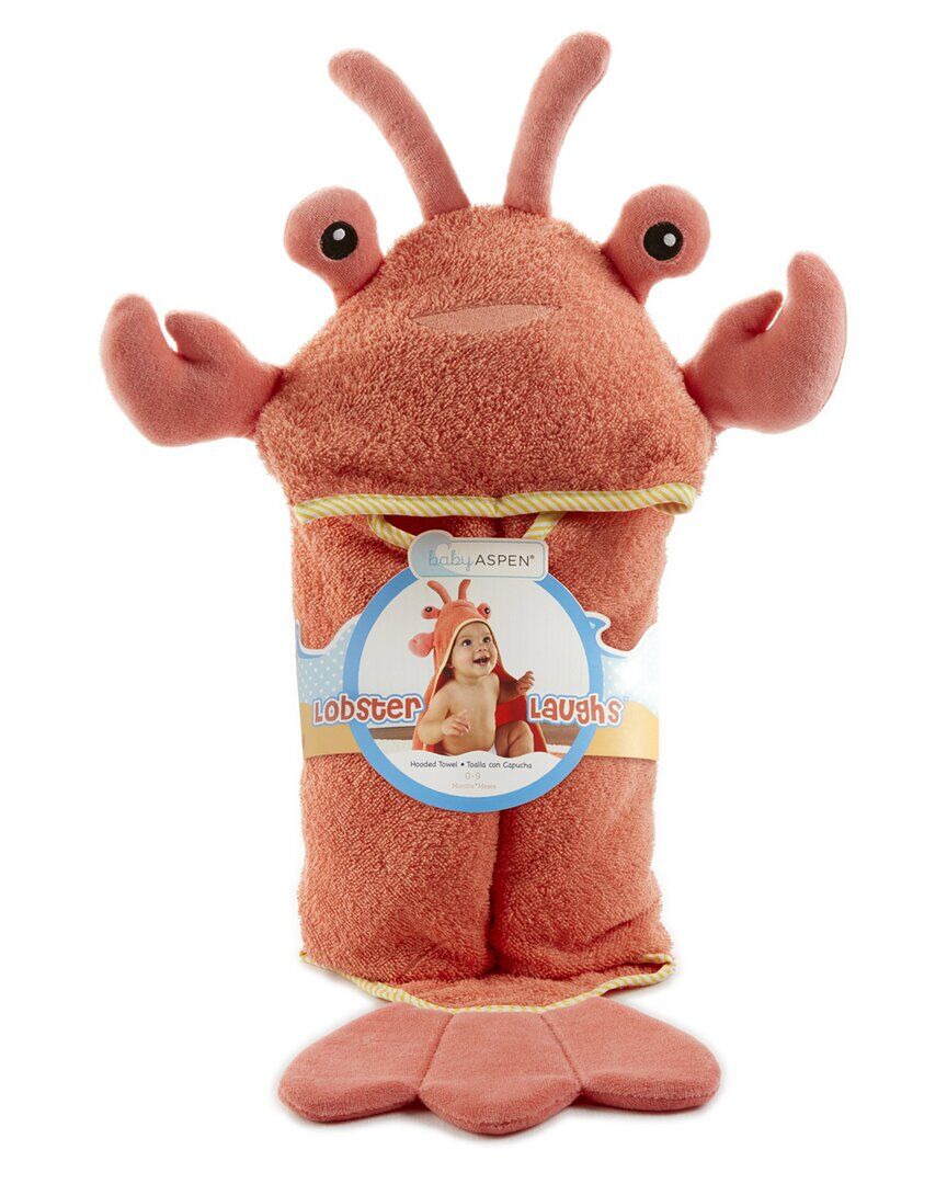 Baby Aspen Lobster Laughs Lobster Hooded Towel Orange 0-9 months
