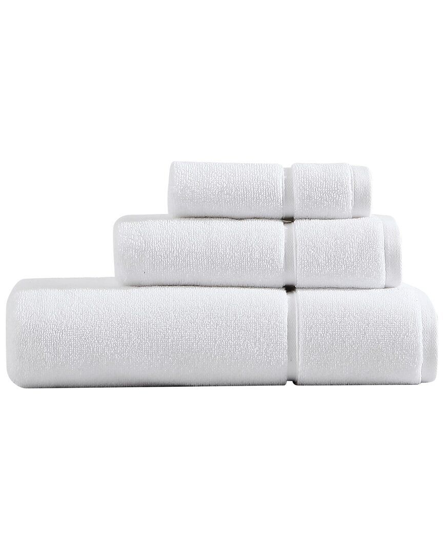 Vera Wang Modern Lux Terry 3Pc Towel Set White 3 pc towel set