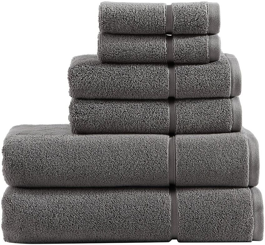 Vera Wang Modern Lux Terry 6Pc Towel Set Grey 6 pc towel set