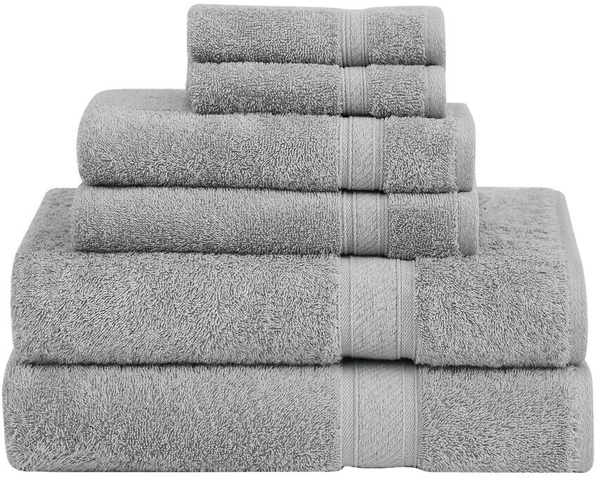 Rwb Fields Americana Grey 6 Piece Towel Set Grey bath