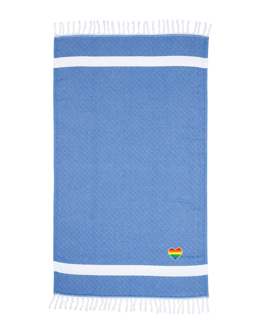 Linum Home Textiles Diamond Rainbow Heart Beach Towel Blue NoSize
