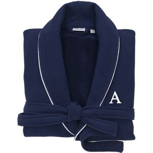 Linum Home Textiles Monogrammed Waffle Terry Bathrobe, (A-Z) NoColor d