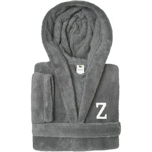 Linum Home Textiles Personalized Linum Kids Small Super Plush Hooded Bathrobe with White Bookman Font (Monogrammed A-Z) NoColor u
