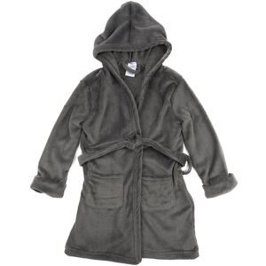 Leveret Fleece Hooded Robe Grey 6
