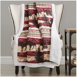 Lush Dcor Lush Decor Fashions Holiday Lodge Sherpa Throw Blanket NoColor 60x50