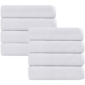DePera Home Puresoft Set Of 8 Turkish Hand Towels White Set of 8