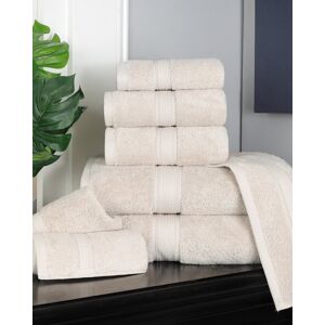 Superior Highly Absorbent 8pc Ultra Plush Solid Egyptian Cotton Towel Set Stone 8PC