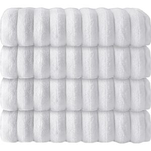 DePera Home Vague Turkish Cotton 4pc Hand Towels White NoSize