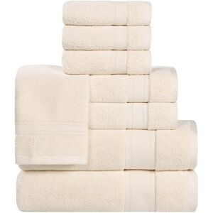 Superior Belmont Zero Twist Cotton Medium Weight Soft Absorbent 8pc Towel Set NoColor Set of 8