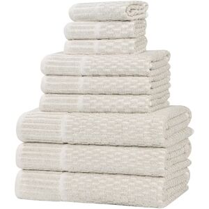 Superior Juno Medium Weight Checkered Border 9pc Towel Set NoColor Set of 9
