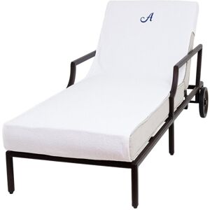 Linum Home Textiles Chaise Lounge Cover-(Monogram A-Z) White g