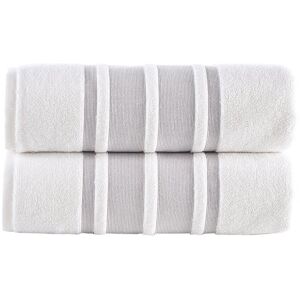 Brooks Brothers Contrast Border 2Pc Bath Towels Taupe NoSize