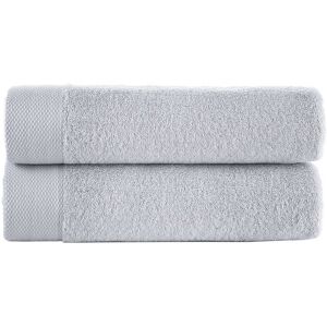 Brooks Brothers Solid Signature 2Pc Bath Towels Silver NoSize