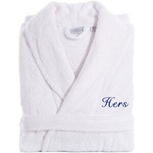 Linum Home Textiles Embroidered Hers Terry Bathrobe NoColor Small/Medium