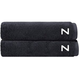 DePera Home Set of 2 Puresoft Monogrammed Turkish Bath Towels NoColor v