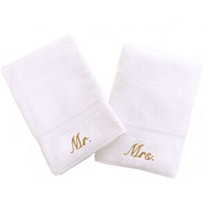 Linum Home Textiles Mr. And Mrs. 2Pc Hand Towel Set White NoSize