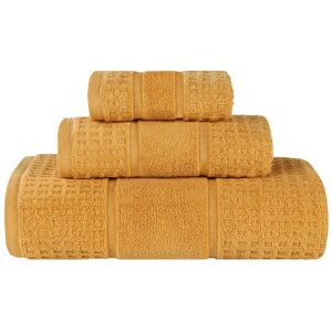 Superior 3pc Zero Twist Cotton Waffle Honeycomb Plush Soft Absorbent Towel Set NoColor 3 pc
