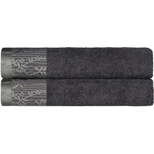Superior Wisteria 2pc Super Absorbent Cotton Towel Set Grey NoSize