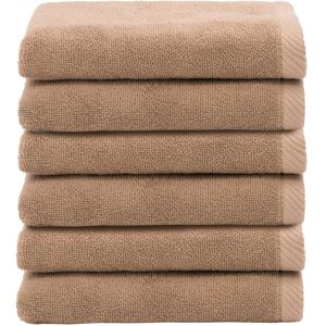 Linum Home Textiles 100% Turkish Cotton Ediree Fingertip Towels (Set Of 6) Brown set of 6