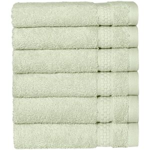 Linum Home Textiles Starlight Turkish Cotton Terry Washcloths Set Green 6 pc