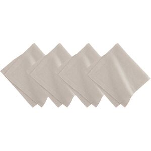 Villeroy & Boch Set Of 4 La Classica Metallic Luxury Linen Fabric Napkins White NoSize