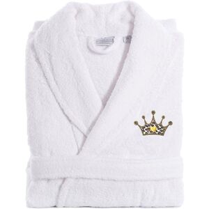 Linum Home Textiles Turkish Cotton Personalized Terry Bathrobe (Monogram A-Z) White s