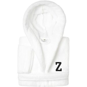 Linum Home Textiles Personalized Linum Kids Small Super Plush Hooded Bathrobe with Black Bookman Font (Monogrammed A-Z) NoColor o