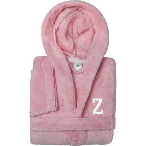 Linum Home Textiles Personalized Linum Kids Large Super Plush Hooded Bathrobe with White Bookman Font (Monogrammed A-Z) NoColor c