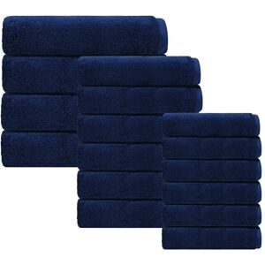 DePera Home Puresoft Set Of 16 Turkish Towels Blue set of 16