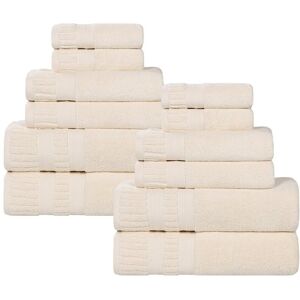 Superior Venice Zero Twist Cotton Medium Weight Soft Absorbent 12pc Towel Set NoColor set of 12