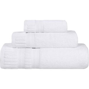 Superior Venice Zero Twist Cotton Medium Weight Soft Absorbent 3pc Towel Set NoColor set of 3
